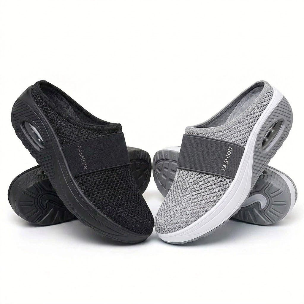 🇬🇧 LAST DAY SALE-80% OFF ✨ BQODQO® Diabetic Air-Cushion Slip-On Walking Shoes, Orthopedic Diabetic Slippers, with Arch-Support