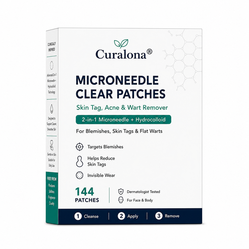 🔥 LAST DAY SALE-80% OFF ✨Curalona®2-in-1 Microneedle & Hydrocolloid Patch🍀| Removes Raised Moles, Acne, Flat Warts & Skin Tags | Helps Improve Wrinkles, Scars & Blemishes | Invisible Patches for Face & Body-