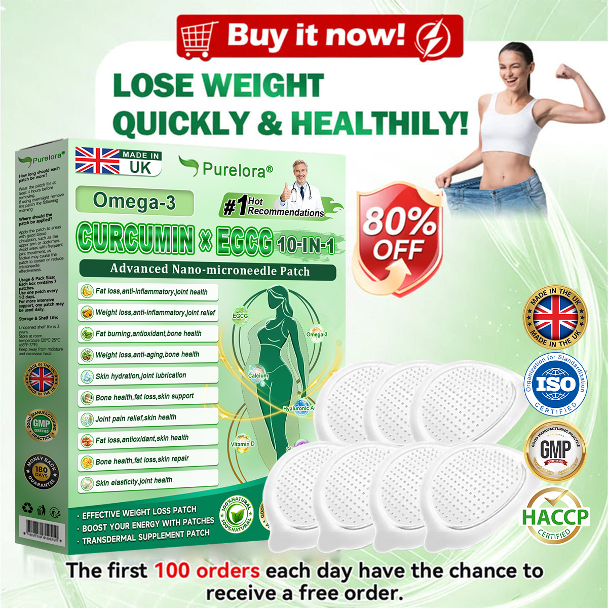 🔥 New Arrival | Purelora® Berberine Apple Cider Vinegar × EGCG 10-in-1 Nano Microneedle Patch Burn Stubborn Fat • Smooth Wrinkles • Support Joint Comfort (Just 1 Patch Daily — Many Users Notice Visible Changes in as Little as 7 Days)