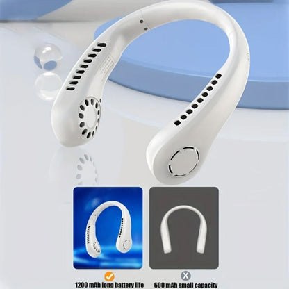 Portable Bladeless Hanging Neck Fan - 3-Second Instant Cooling