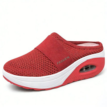 🔥 LAST DAY SALE-80%✨ BQODQO® Diabetic Air-Cushion Slip-On Walking Shoes, Orthopedic Diabetic Slippers, with Arch-Support for Women