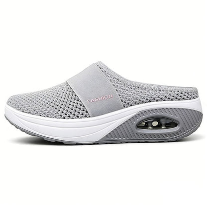🔥 LAST DAY SALE-80%✨ BQODQO® Diabetic Air-Cushion Slip-On Walking Shoes, Orthopedic Diabetic Slippers, with Arch-Support for Women