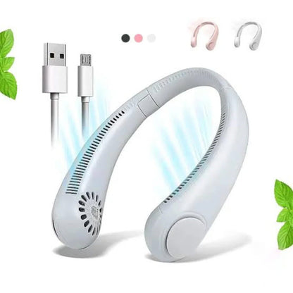 Portable Bladeless Hanging Neck Fan - 3-Second Instant Cooling