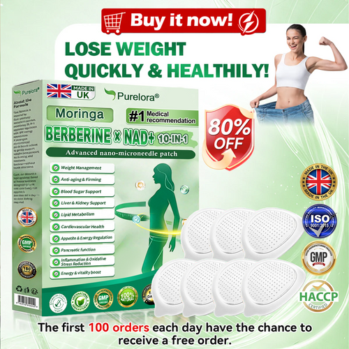 🔥 Newly Arrived | Purelora® Moringa Berberine NAD+ 10-in-1 Nano Microneedle Patch (Just once daily · Visible changes in as little as 7 days) ✅ Supports weight management, loose skin, blood sugar balance, sleep apnoea, joint discomfort and more