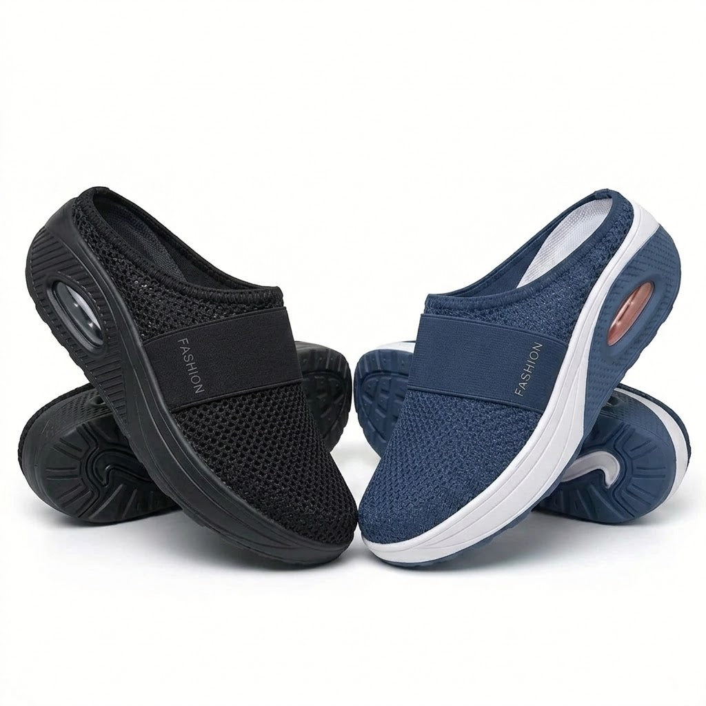 🇬🇧 LAST DAY SALE-80% OFF ✨ BQODQO® Diabetic Air-Cushion Slip-On Walking Shoes, Orthopedic Diabetic Slippers, with Arch-Support