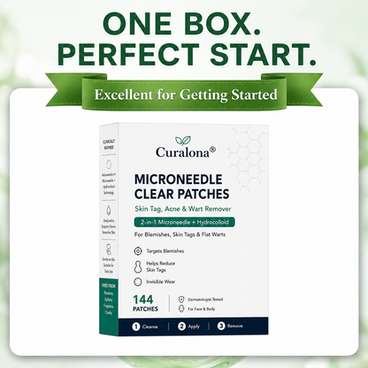 🔥 LAST DAY SALE-80% OFF ✨Curalona®2-in-1 Microneedle & Hydrocolloid Patch🍀| Removes Raised Moles, Acne, Flat Warts & Skin Tags | Helps Improve Wrinkles, Scars & Blemishes | Invisible Patches for Face & Body