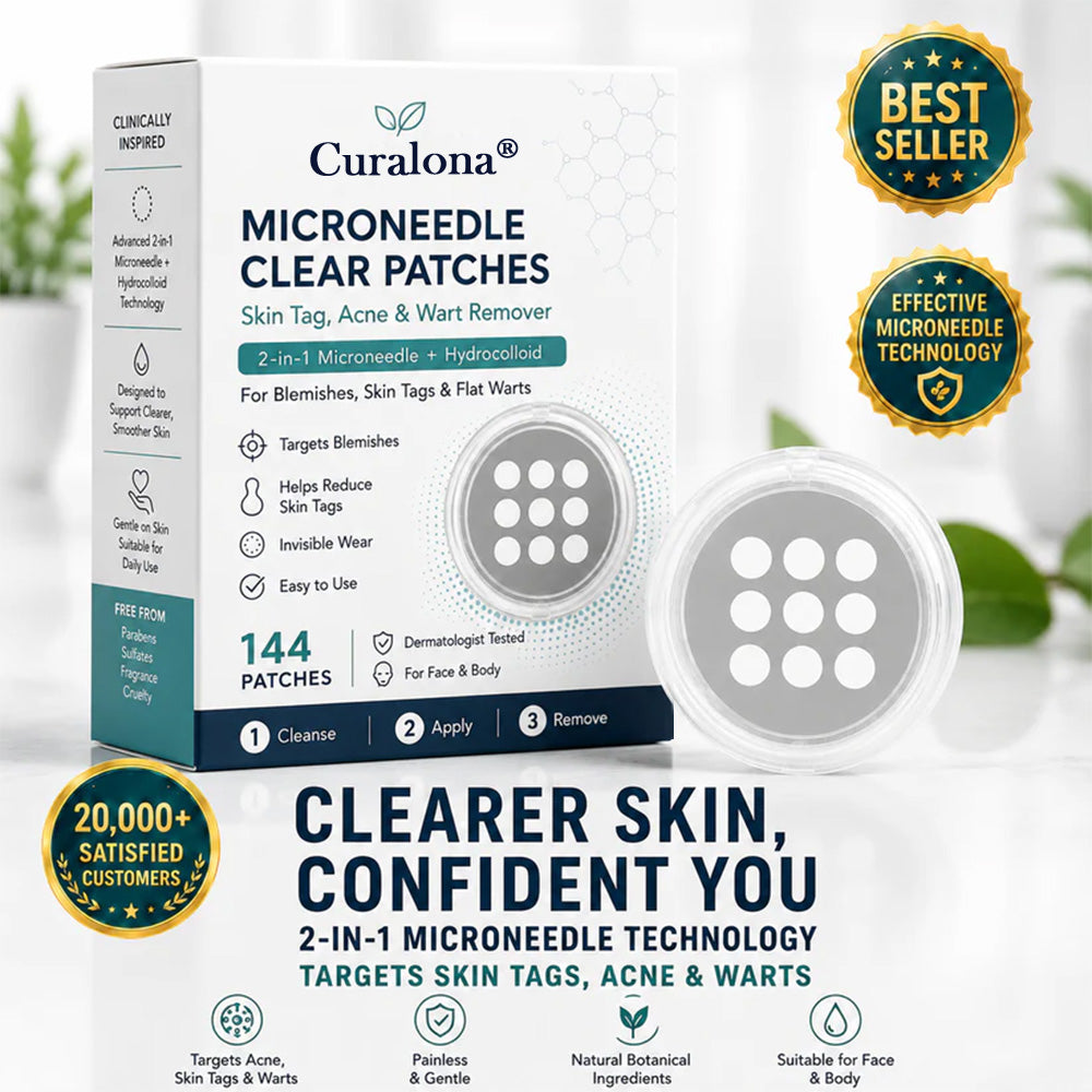 🔥 LAST DAY SALE-80% OFF ✨Curalona®2-in-1 Microneedle & Hydrocolloid Patch🍀| Removes Raised Moles, Acne, Flat Warts & Skin Tags | Helps Improve Wrinkles, Scars & Blemishes | Invisible Patches for Face & Body