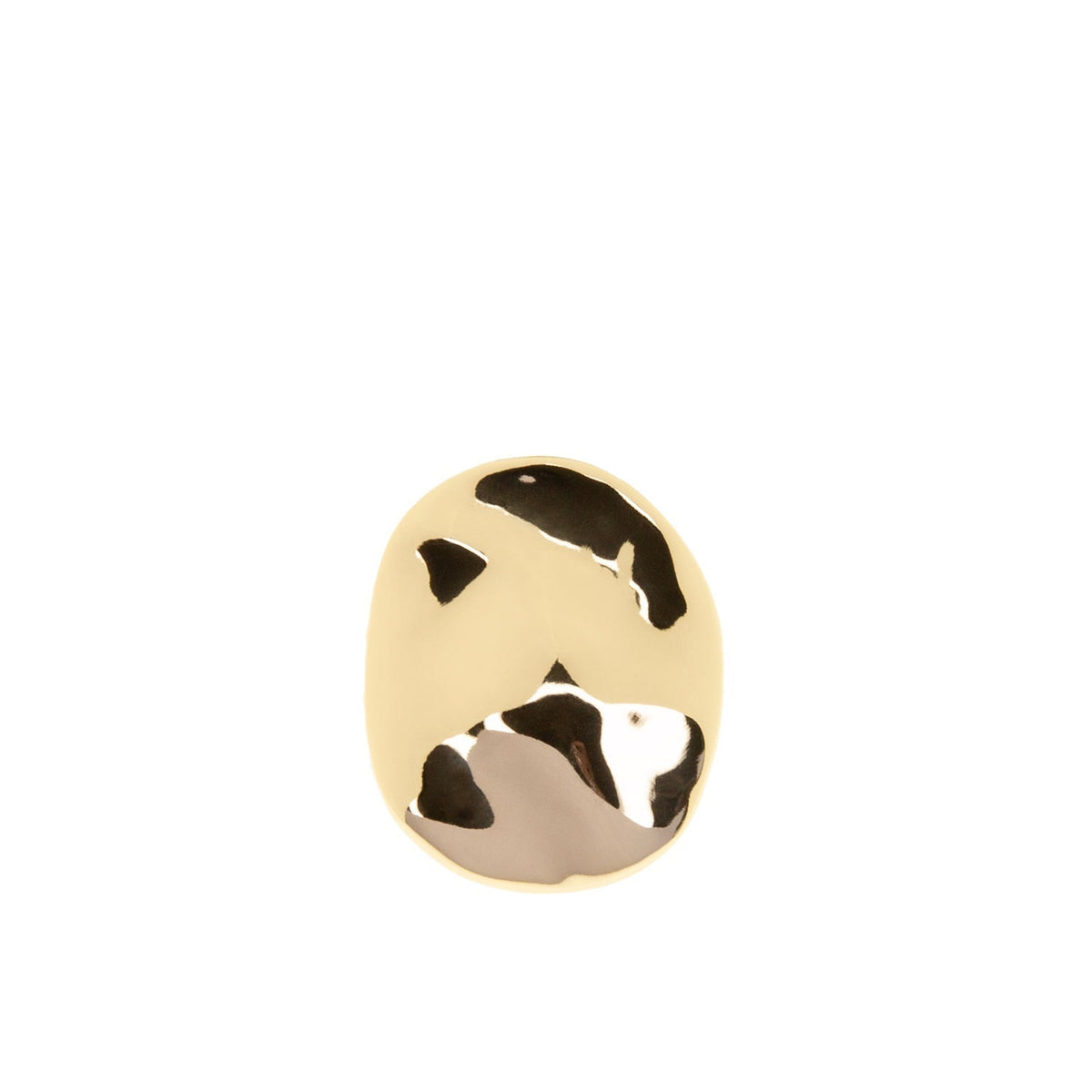 Oversized Hammered Oval Ring