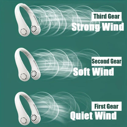 Portable Bladeless Hanging Neck Fan - 3-Second Instant Cooling