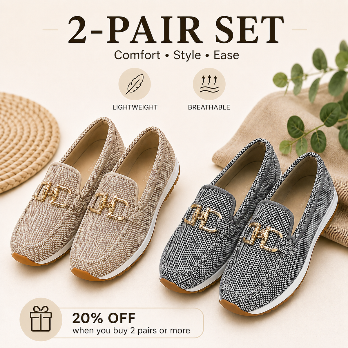 🔥 Bestseller 2026 🏆 Comfortable Loafers with Arch Support 👟 LAST DAY SALE-80% OFF