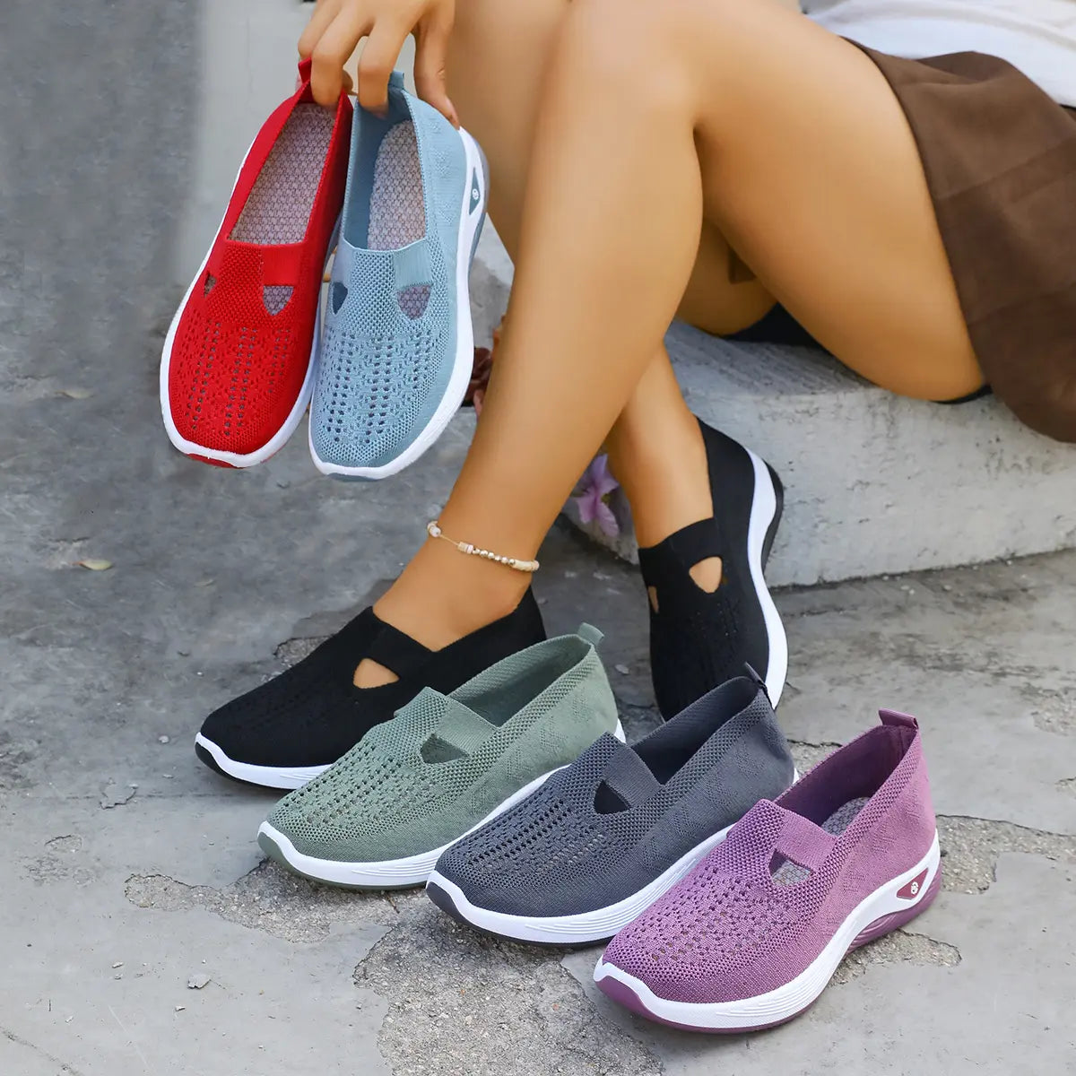 🔥 Breathable Slip-On Comfort Shoes for Women – Lightweight & Easy to Wear 👟