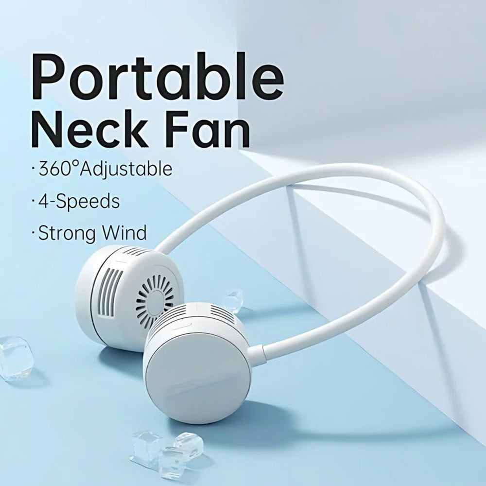 Portable Bladeless Hanging Neck Fan - 3-Second Instant Cooling
