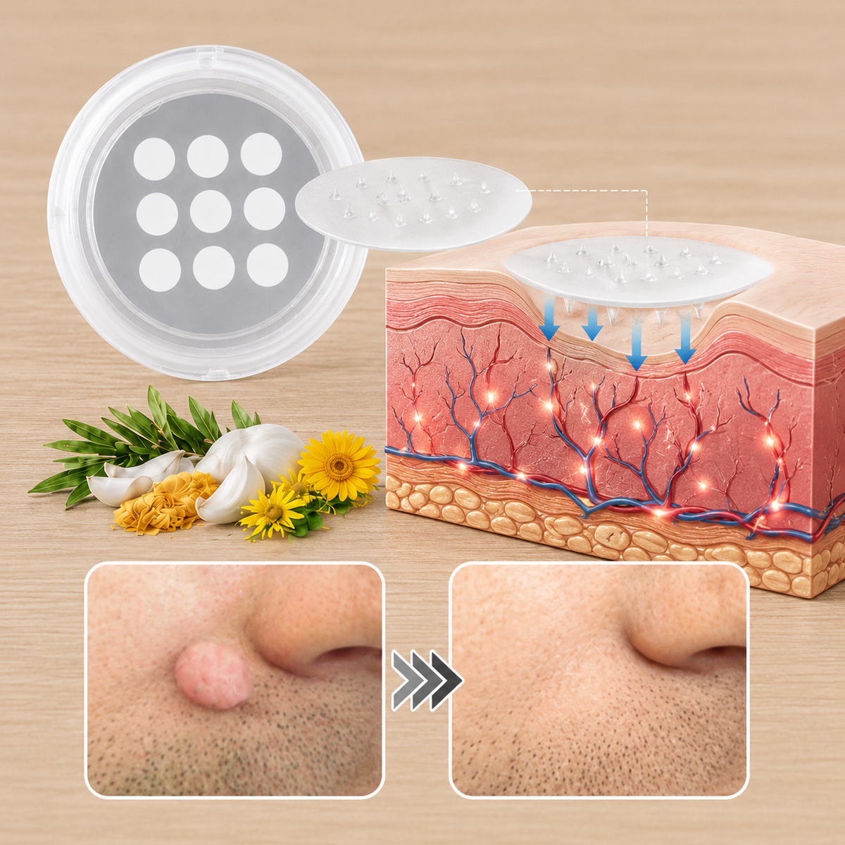 🔥 LAST DAY SALE-80% OFF ✨Curalona®2-in-1 Microneedle & Hydrocolloid Patch🍀| Removes Raised Moles, Acne, Flat Warts & Skin Tags | Helps Improve Wrinkles, Scars & Blemishes | Invisible Patches for Face & Body