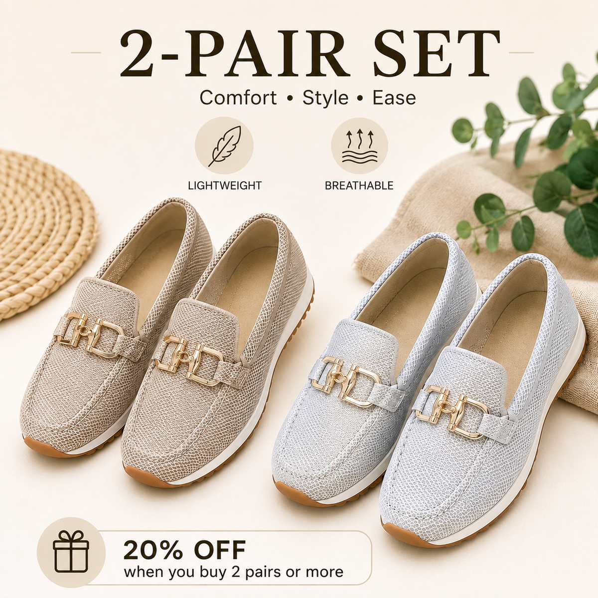 🔥 Bestseller 2026 🏆 Comfortable Loafers with Arch Support 👟 LAST DAY SALE-80% OFF