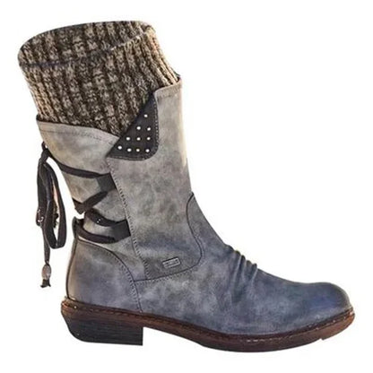 🔥𝑳𝑨𝑺𝑻 𝑫𝑨𝒀 𝑺𝑨𝑳𝑬-𝟖𝟎% 𝑶𝑭𝑭🔥Women's Winter Low Barrel Orthotic Bow Support Wool Warm Boots