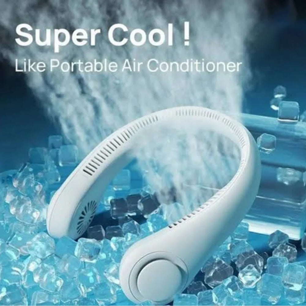 Portable Bladeless Hanging Neck Fan - 3-Second Instant Cooling