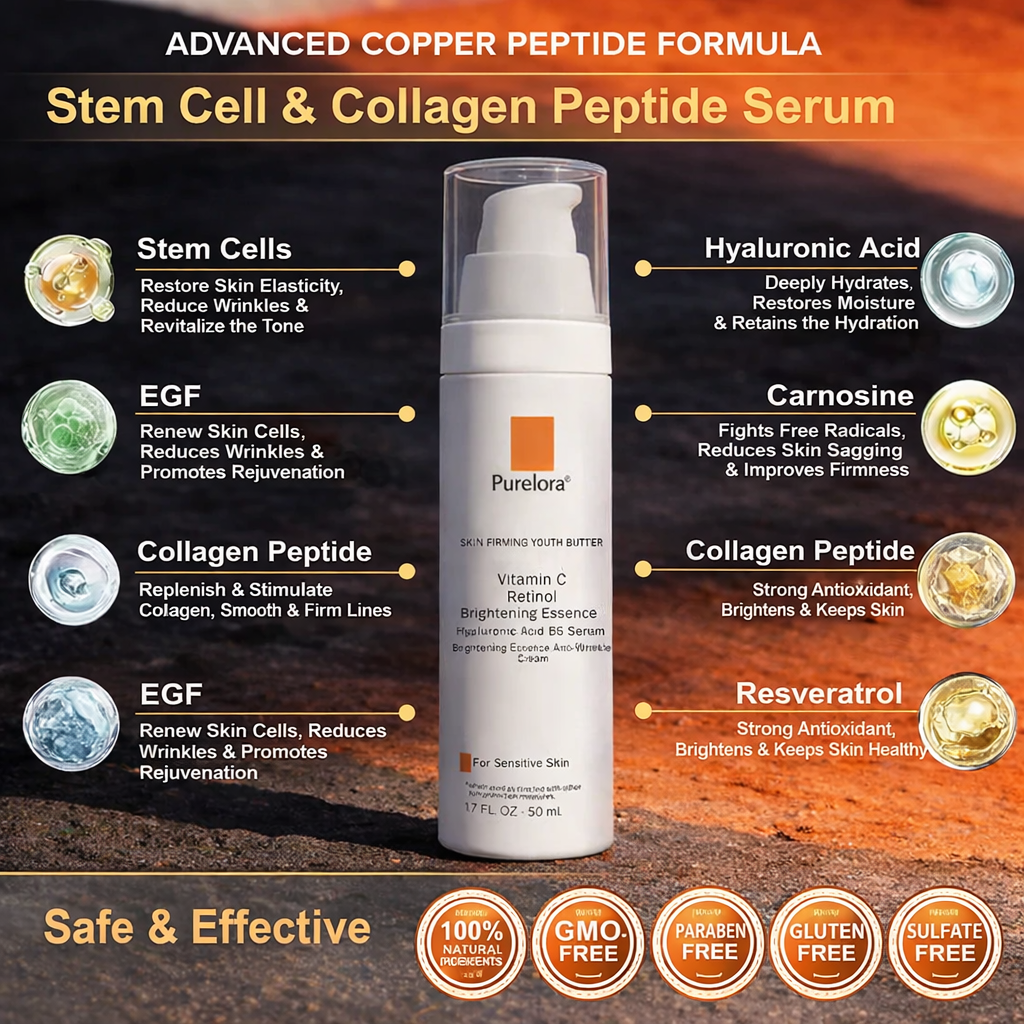 🔥 New Arrival | 🇬🇧Purelora® Stem Cell–Derived EGF & Copper Peptide Revitalising Essence Cream (Deeply activates the skin’s natural renewal process, helping skin look firmer, smoother and more refined.)
