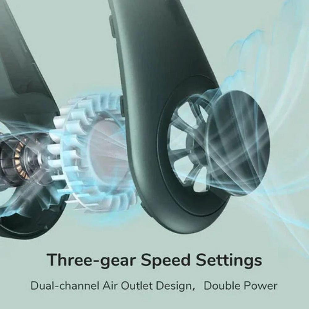 Portable Bladeless Hanging Neck Fan - 3-Second Instant Cooling