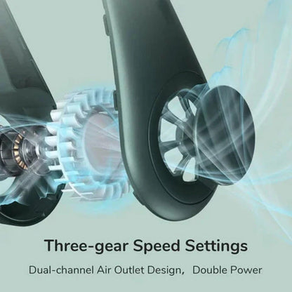 Portable Bladeless Hanging Neck Fan - 3-Second Instant Cooling