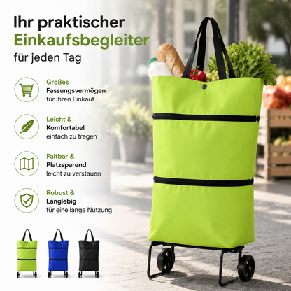 🛒 Foldable Shopping Trolley – Practical Rolling Shopping Bag for Everyday Use