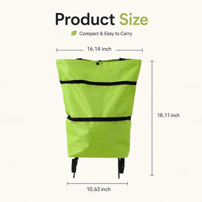 🛒 Foldable Shopping Trolley – Practical Rolling Shopping Bag for Everyday Use
