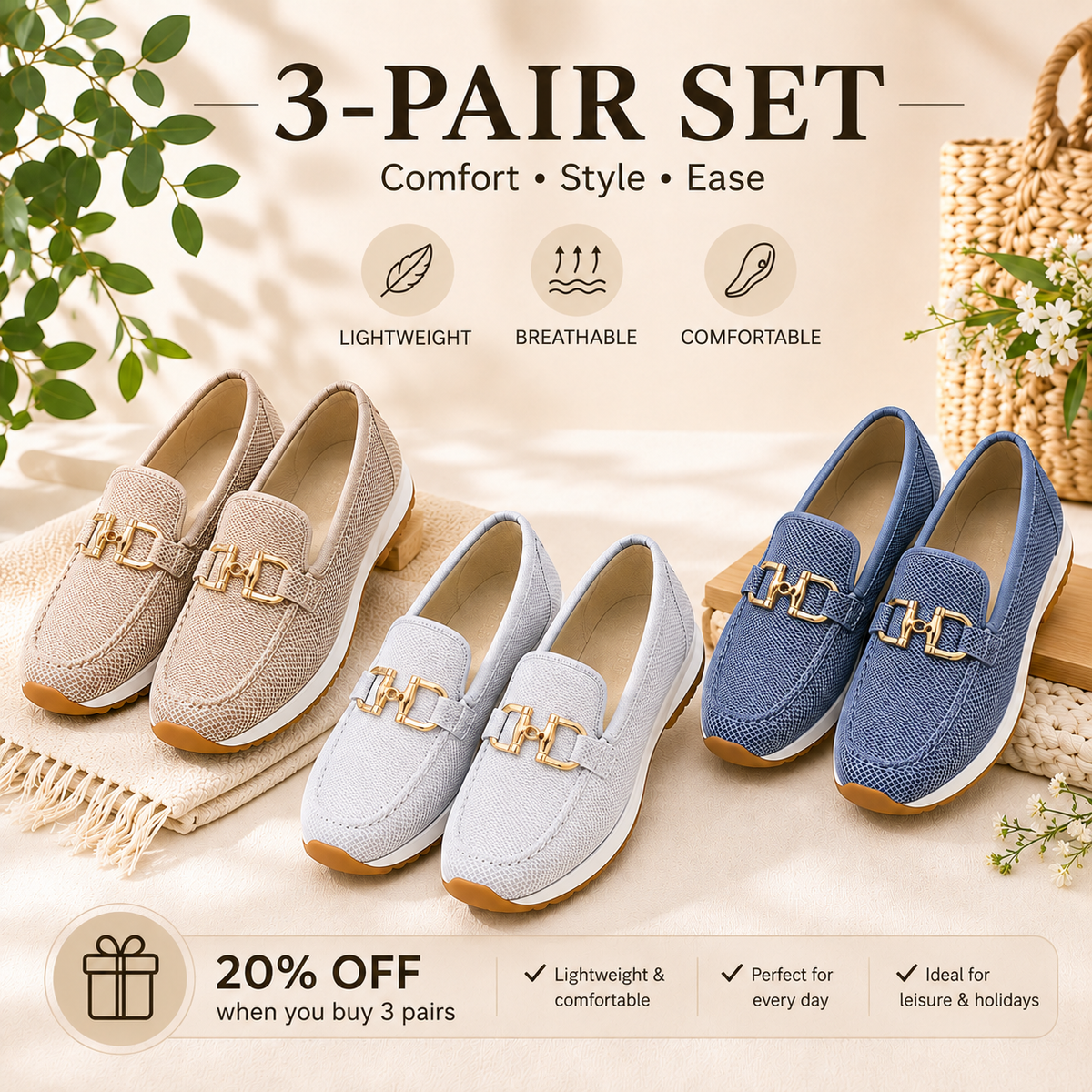 🔥 Bestseller 2026 🏆 Comfortable Loafers with Arch Support 👟 LAST DAY SALE-80% OFF