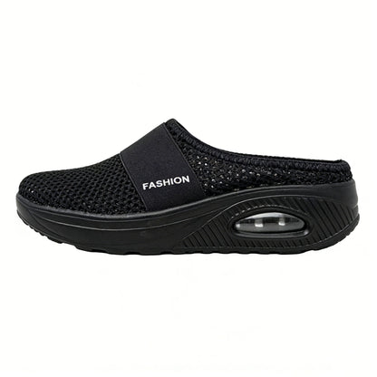 🔥 LAST DAY SALE-80%✨ BQODQO® Diabetic Air-Cushion Slip-On Walking Shoes, Orthopedic Diabetic Slippers, with Arch-Support for Women