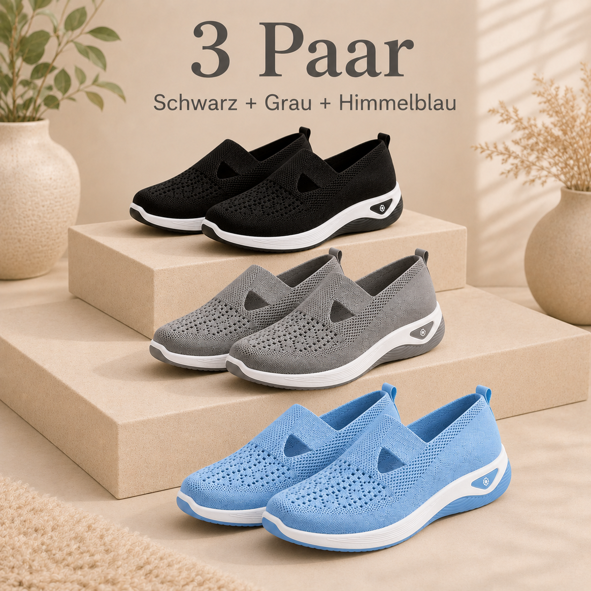 🔥 Breathable Slip-On Comfort Shoes for Women – Lightweight & Easy to Wear 👟