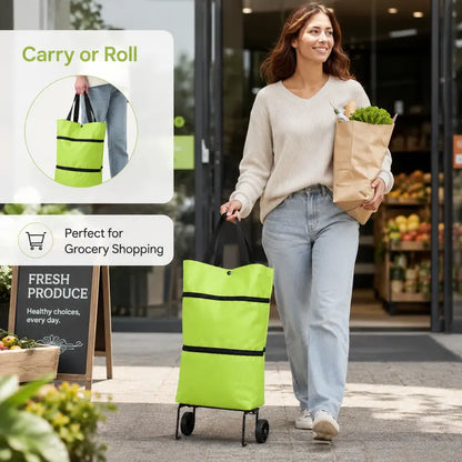🛒 Foldable Shopping Trolley – Practical Rolling Shopping Bag for Everyday Use